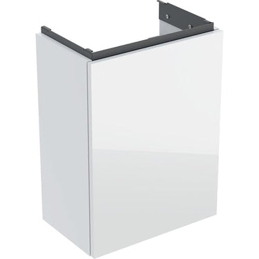 Geberit Acanto underskab til håndvask 40 cm 1 låge hvid glas blankt/håndtag hvid mat - 1