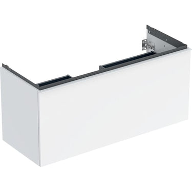 Geberit Acanto underskab til håndvask 120 cm 1 sk + 1 indv sk hvid højglans/håndtag hvid mat - 1