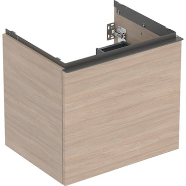 Geberit Acanto underskab til håndvask 60 cm 1 sk + 1 indv sk eg melamin træstruktur/håndtag lava mat - 1