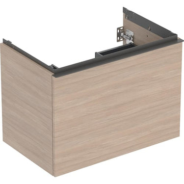 Geberit Acanto underskab til håndvask 75 cm 1 sk + 1 indv sk eg melamin træstruktur/håndtag lava mat - 1