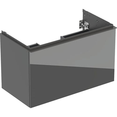 Geberit Acanto underskab til håndvask 90 cm 1 sk + 1 indv sk lava glas blankt/håndtag lava mat - 1