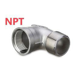 Vinkel 90° NPT 4408/316 20 bar muffe/nippel 3/8" - 1