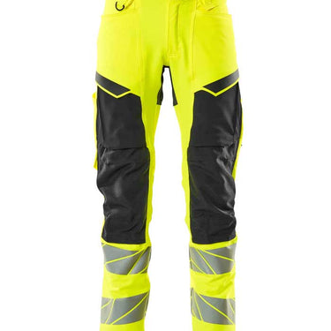 Mascot Bukser med knælommer 19479 Hi-Vis gul/sort str 82C64 - 1