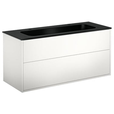 Gustavsberg Artic møbelsæt 120cm 2sk/vask 2hh mat sort/hvid - 1