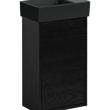 Gustavsberg Artic S møbelsæt 36cm vask hh tv mat sort/sort askefinér - 1
