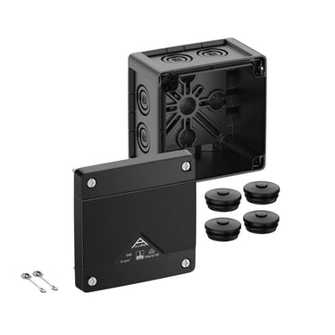 Forgreningsdåse Abox Pro 040-L/sw 102X102X57mm sort IP66/IP67/IP69 - 1