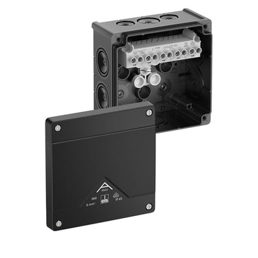 Forgreningsdåse Abox 060mm -6mm²/sw 127X127X70mm sort IP66 - 1