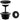 Damixa bundventil Ø63mm 1 1/4" push-up mat sort - 1