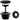 Damixa bundventil Ø63mm 1 1/4" push-up mat sort - 1