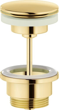 Damixa bundventil Ø63mm 1 1/4" "altid åben" poleret messing (PVD) - 1