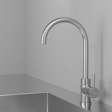Lavabo Primy Steel Curve køkkenarmatur 380mm tud matbørstet rf - 1
