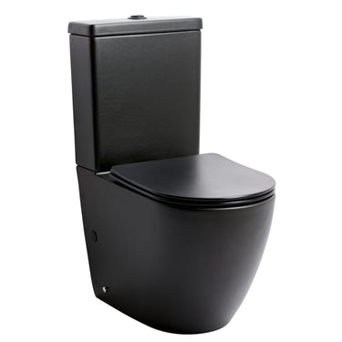 Lavabo Studio gulvstående toilet inkl. slim sæde 820x620x360mm 4/6l skjult lås matsort - 1