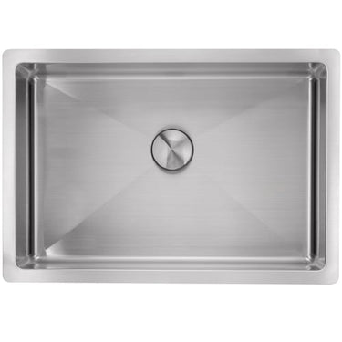 Lavabo Low håndvask 490x340x110mm nedf børstet rf stål - 1