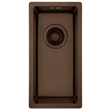 Lavabo Kubus 180 Soft køkkenvask 220x440x145mm strainer bruneret messing - 1