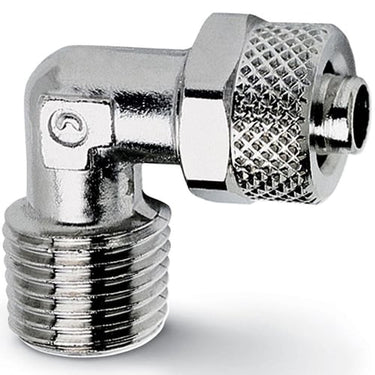 Push on fitting-fixed male elbow-6/4 tube -1/8 thread 1500 6/4-1/8  RAPID FITTING - 1