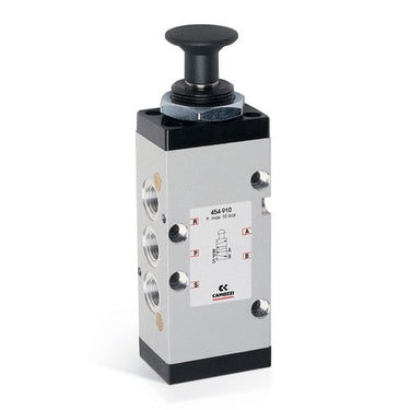 Manually operated valve-5/2- 1/4-push pull knob 454-910  MAN. VALVE SER. 4 - 1