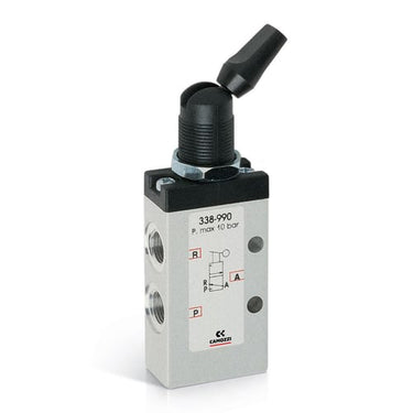 Manually operated valve-3/2  NC- 1/8 -toggle switch338-990  MAN. VALVE SER. 3 - 1