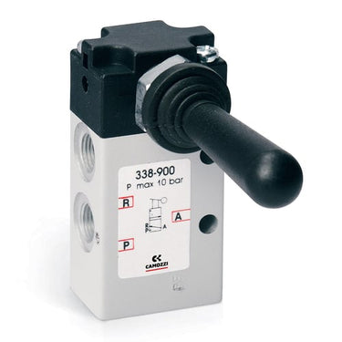 Manually operated valve-3/2  NC- 1/8 - lever-lever338-900  MAN. VALVE SER. 3 - 1