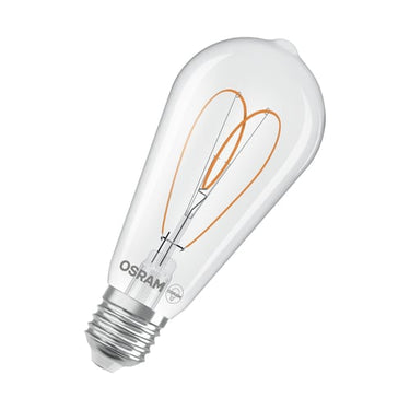 OSRAM Vintage 1906 LED edison filament heart klar 806lm 7,2W/927 (60W) E27 dæmpbar - 1