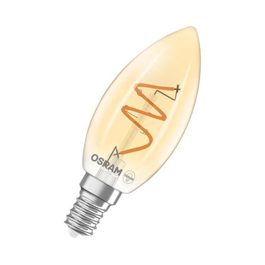 OSRAM Vintage 1906 LED kerte filament spiral guld 300lm 3,5W/922 (40W) E14 dæmpbar - 1