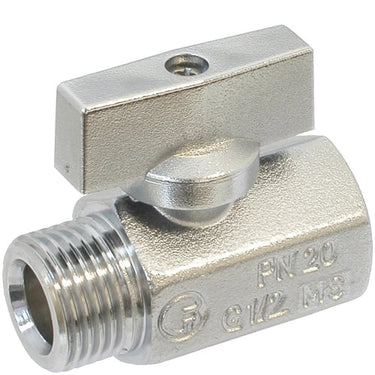 Mini kugleventil m/n 1/2" type 581 rødgods - 1