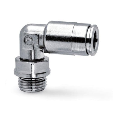Dual seal push in fitting-swivel elbow-8mm tube -1/4 thread 8522 8-1/4  SUPER-RAPID FITTING - 1
