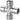 BSP adaptor-female cross-3/8 thread 2033 3/8  PIPE AND TUBING FITTING - 1