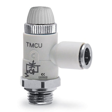 Plastic flow control valve-manual-cyl unidirect-1/8-6mm TMCU 974-1/8-6  FLOW-CONTROL VALVE - 1