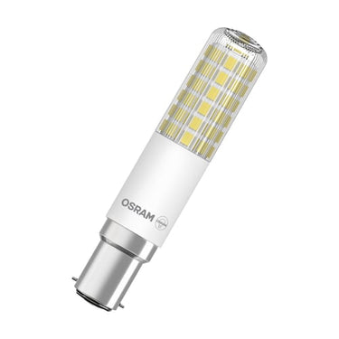 OSRAM LED T SLIM klar 1055lm 8W/827 (75W) B15d dæmpbar - 1