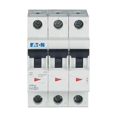 Automatsikring (MCB) Z-karakteristik 2Amp 3-Pol 15kA 3-moduler UL1077 FAZ-Z2/3 - 1