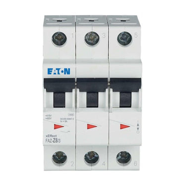 Automatsikring (MCB) Z-karakteristik 8Amp 3-Pol 15kA 3-moduler UL1077 FAZ-Z8/3 - 1