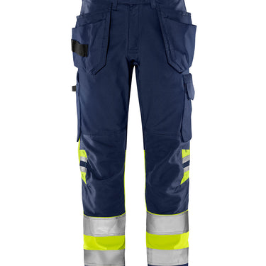 Green håndværkerbukser kl.1 2640 Hi-Vis GPL gul/marine str C150 - 1