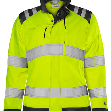 Green jakke kl.3 dame 4067 Hi-Vis GPLU gul/sort str 5XL - 1