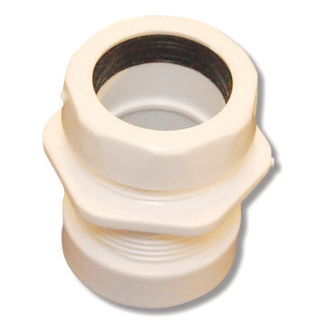 Kobling 1 1/4" hvid lige - 1