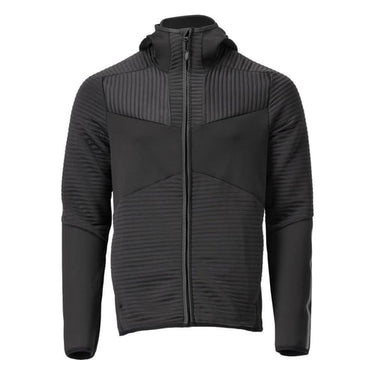 Mascot Customized Fleece hættetrøje med lynlås 22603 sort str L - 1