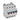 DX³ MCB automatsikring C0,5 4pol 4M 10000/16KA - 1