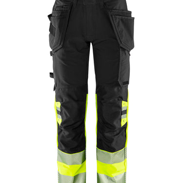 Green stretchbukser kl.2 2645 Hi-Vis gul/sort str D112 - 1