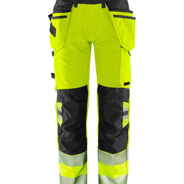 Green stretch overalls kl.2 Hi-Vis gul/sort str C146 - 1