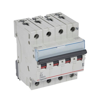 TX³ MCB automatsikring B2 3pol+nul 4M 10000/10KA - 1