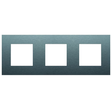 Ramme 3-modul Pure alu blue grey - 1
