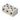 Kronemuffe porcelæn 16 mm2 3 polet med hul - 1