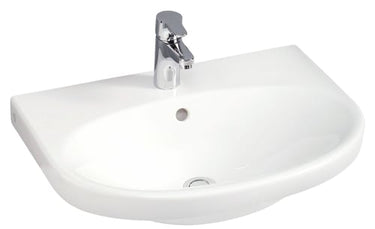 Gustavsberg Nautic 5556 håndvask 56x43 cm t/bolt/bæring hvid - 1