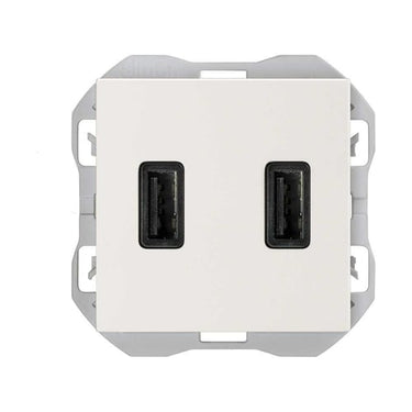 Simon 270 Dobbelt USB smartoplader 3.1A Type A mat hvid - 1