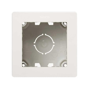 Simon 270 udvendig  underlag 1 modul med montageramme mat hvid - 1