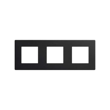 Simon 270 Icon ramme 3 modul mat sort - 1