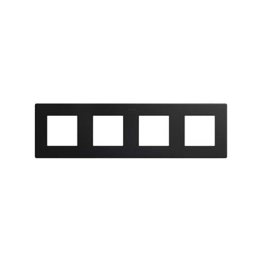 Simon 270 Icon ramme 4 modul mat sort - 1