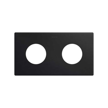 Simon 270 minima ramme til clean stikkontakt 2 modul mat sort - 1