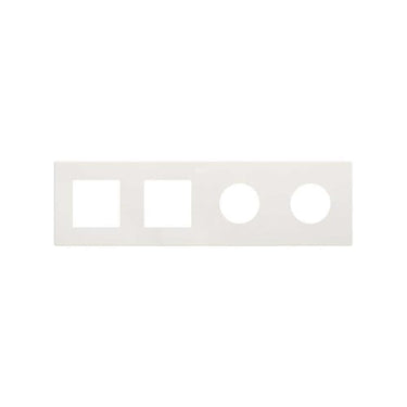 Simon 270 combi ramme 2 modul minima clean + 2 modul Icon mat hvid - 1