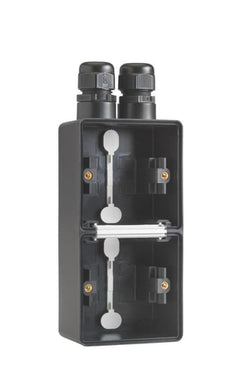 Underlag 2-modul 2x M20 IP55 sort - 1