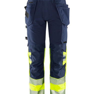 Green stretchbukser kl.2 2645 Hi-Vis gul/marine str D96 - 1